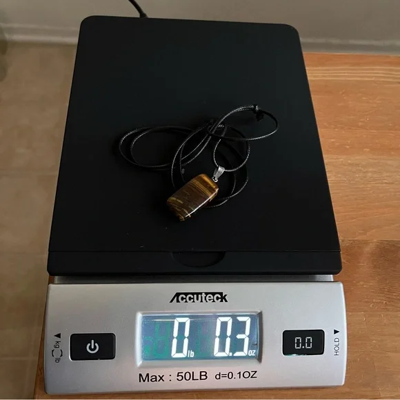 Tiger eye stone pendant adjustable cord necklace - Picture 8 of 8